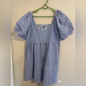 Old Navy puffed sleeve gingham dress
